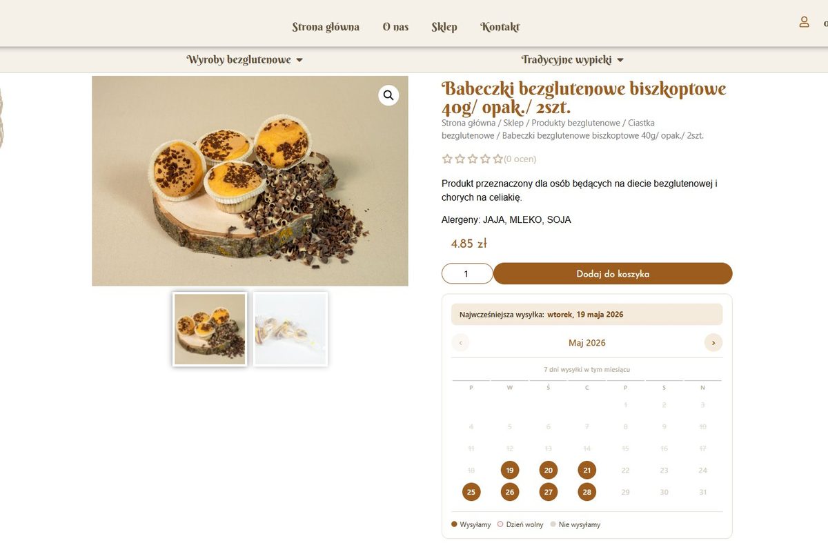 Jarzębińscy - strona produktu z kalendarzem dat wysyłki