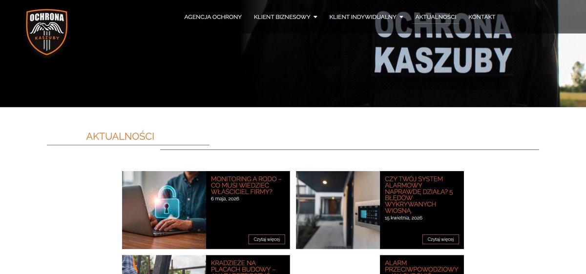 Ochrona Kaszuby - portal aktualności agencji ochrony